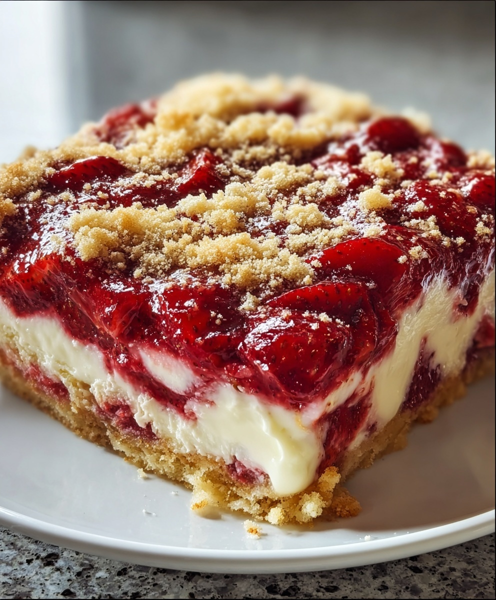 Strawberry Cheesecake Dump Cake