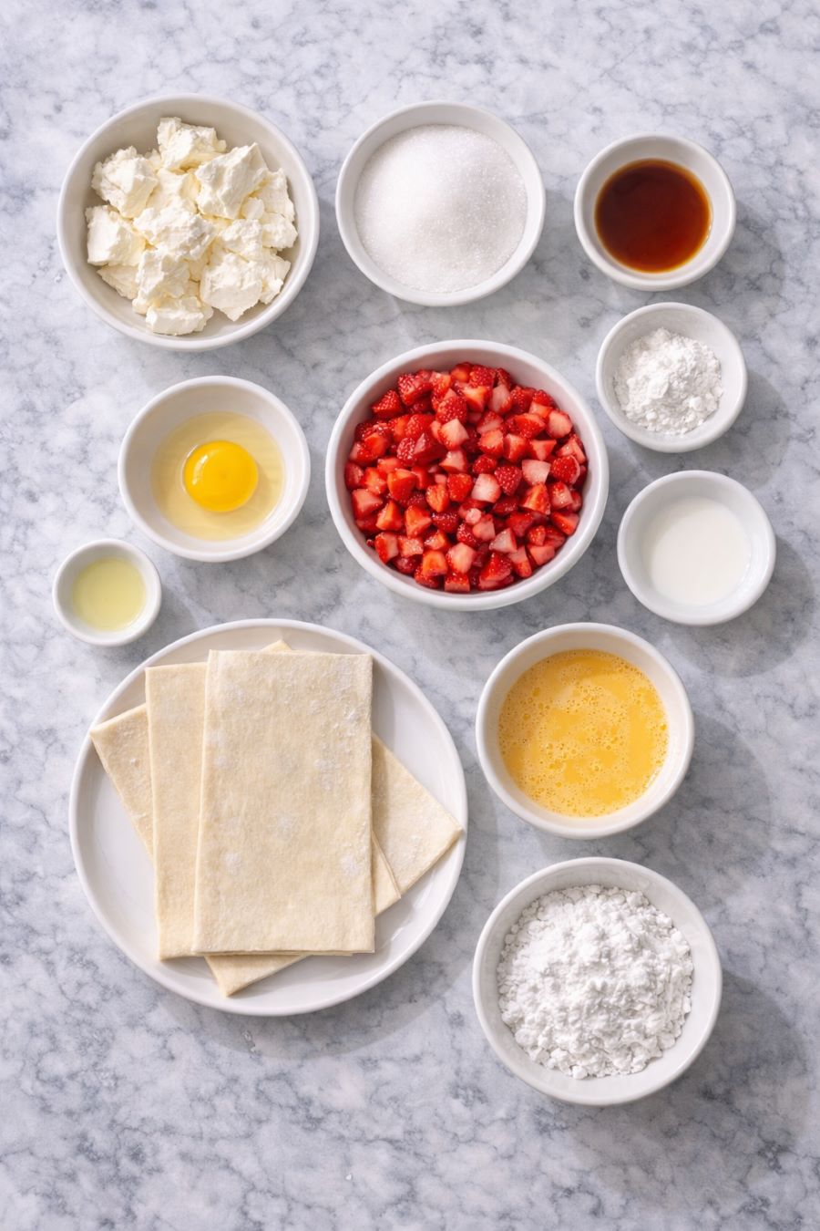 Strawberry Cheesecake Turnovers - Ingredients