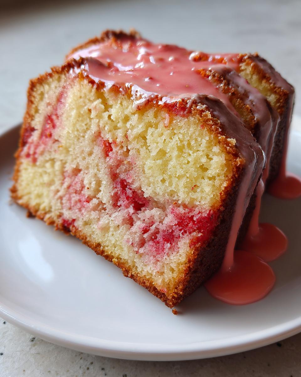 Strawberry Cream Cheese Pound Cake