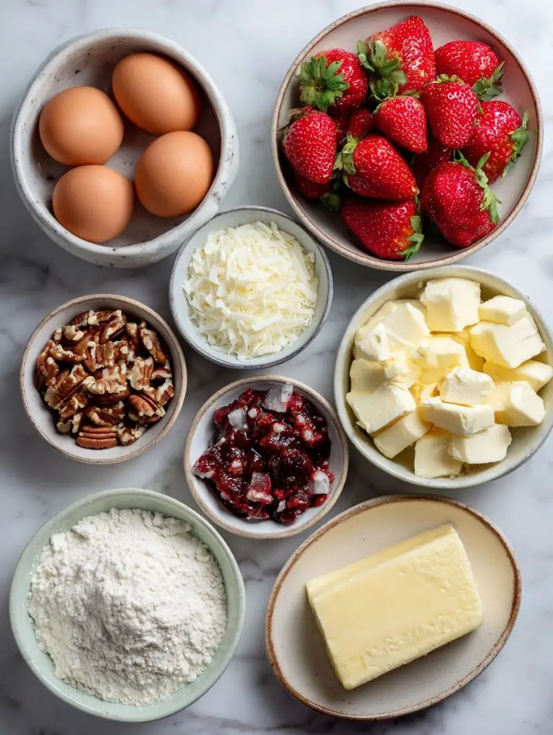 Strawberry Earthquake Cake Delight - Ingredients