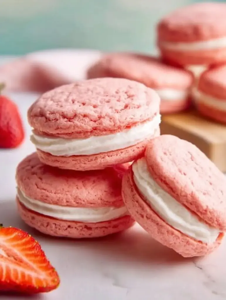 Strawberry Sandwich Cookies
