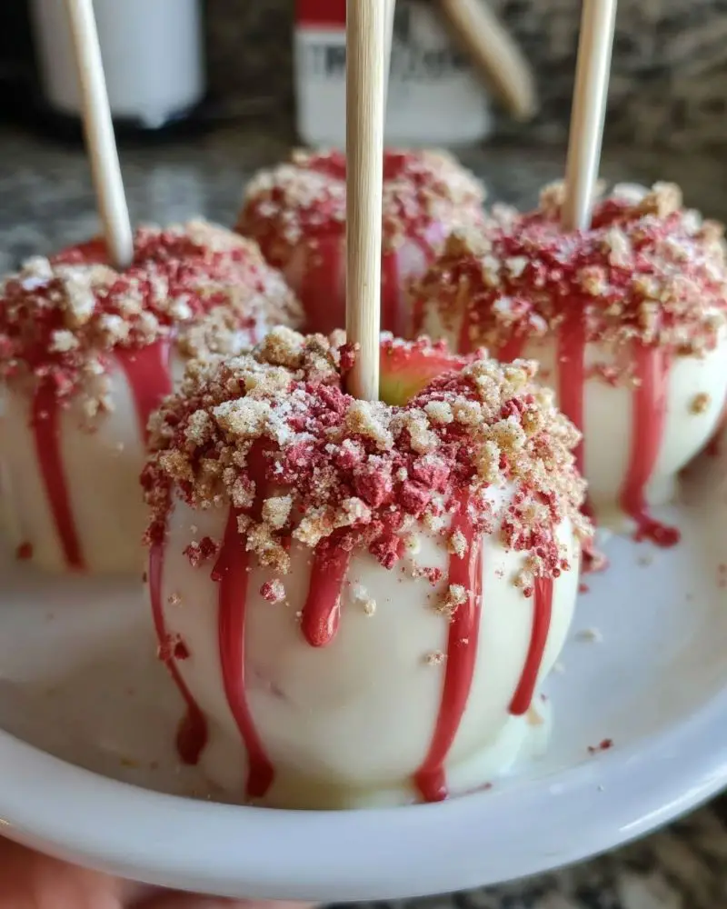 Strawberry Shortcake Candy Apples
