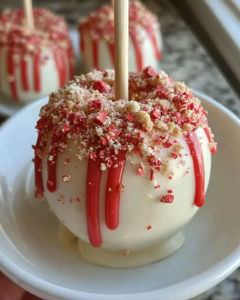 Strawberry Shortcake Candy Apples
