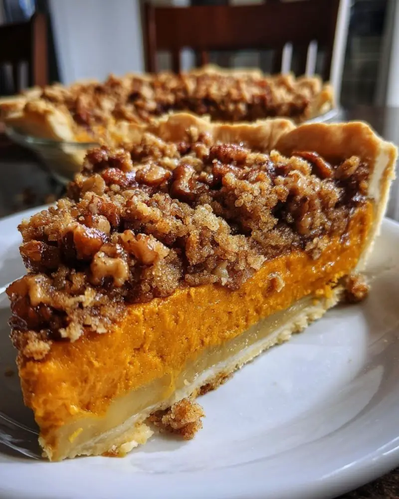 Sweet Potato Pie with Pecan Praline Crunch