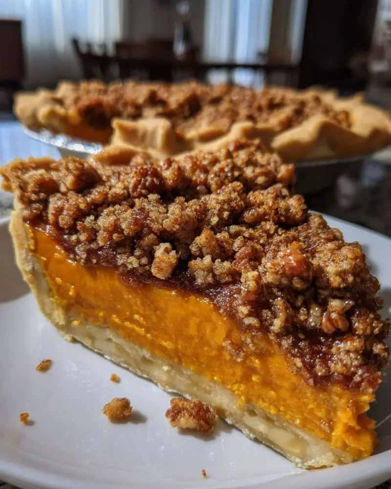 Sweet Potato Pie with Pecan Praline Crunch