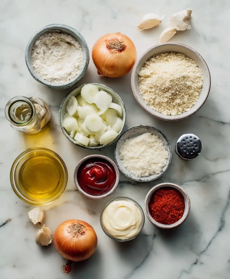 Bite-Sized Blooming Onions - Ingredients
