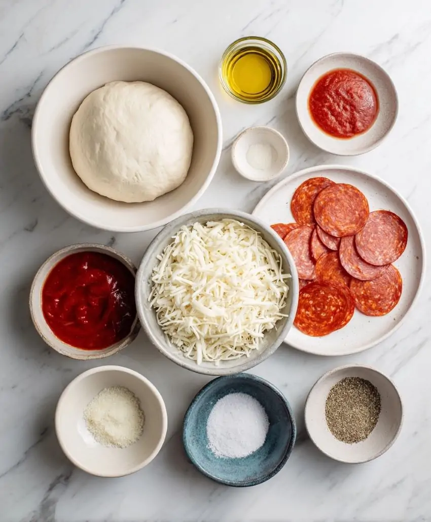 Cheesy Pepperoni Rolls - Ingredients
