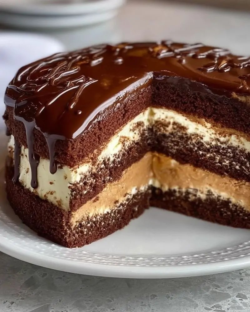 Chocolate Cake with Cream Cheese Filling