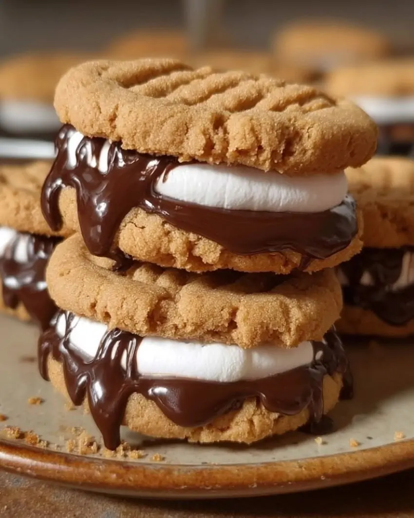 Peanut Butter S’mores Sandwich Cookies