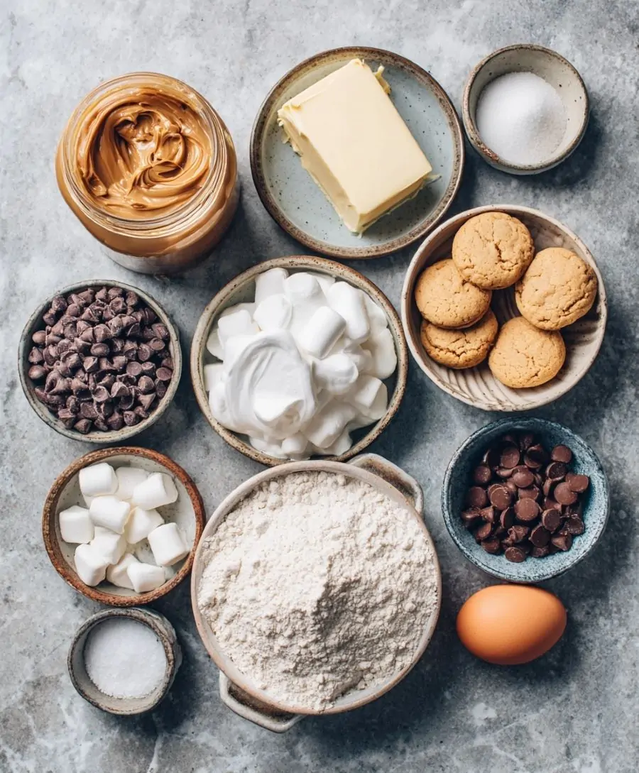 Peanut Butter S’mores Sandwich Cookies - Ingredients