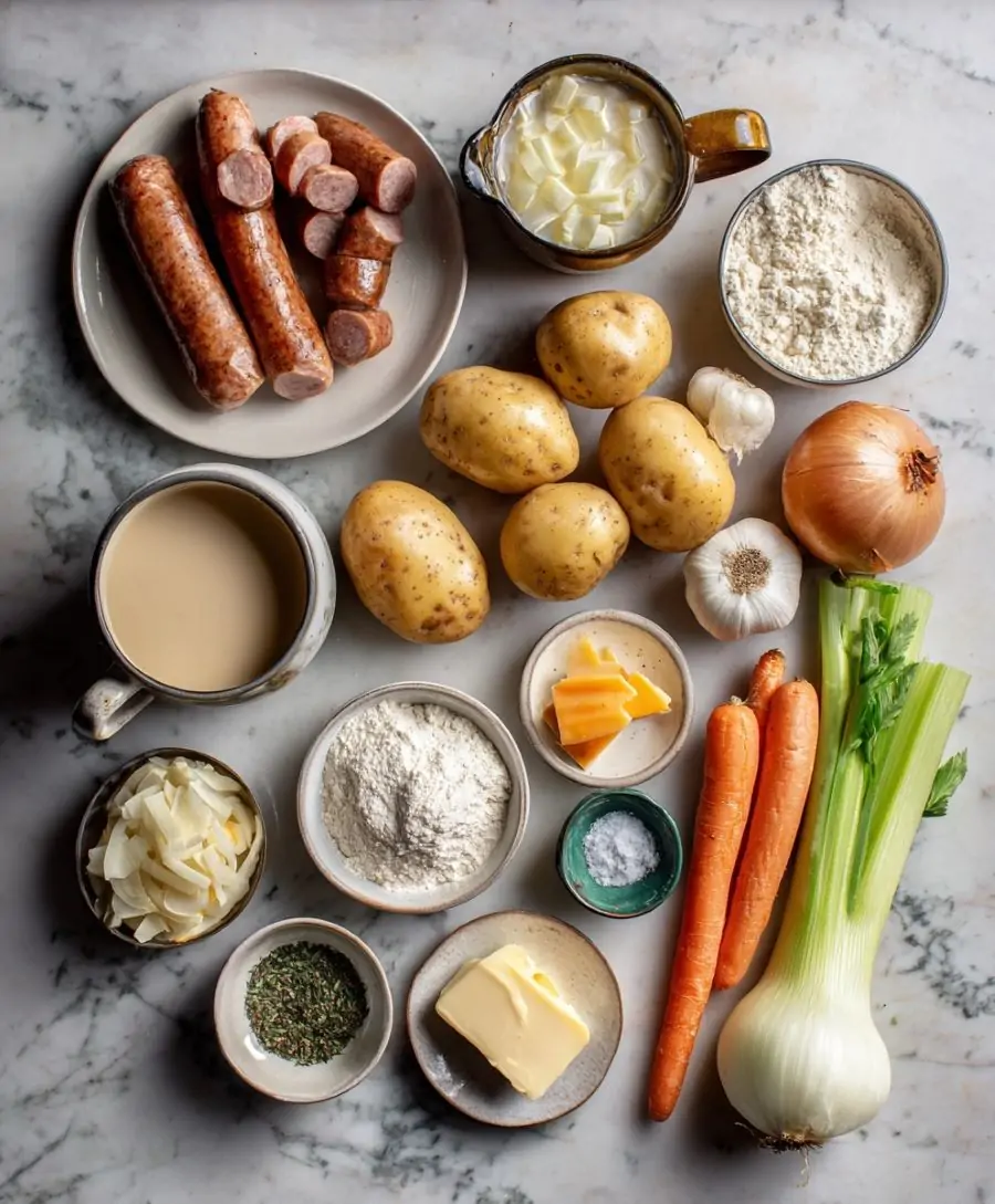 Sausage Potato Soup - Ingredients