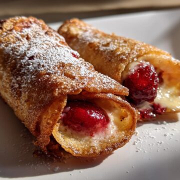 Air Fryer Cherry Cheesecake Egg Rolls