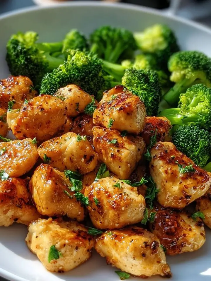 Air Fryer Chicken Bites and Broccoli