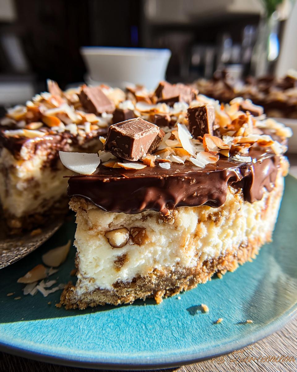Almond Joy Cheesecake - detail 2