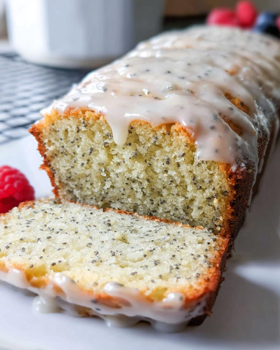 Almond Poppyseed Loaf Cake - detail 1