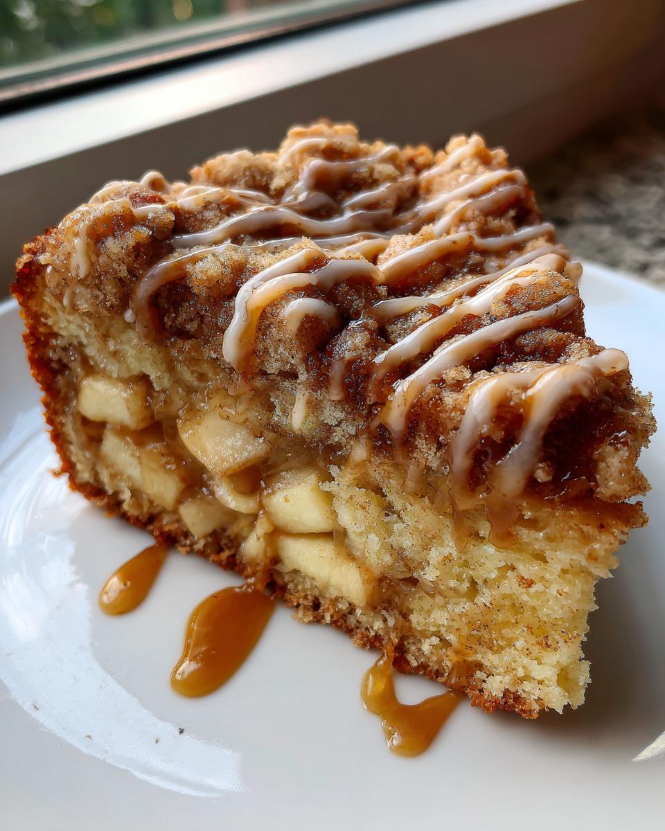 Apple Crumb Cake with Cinnamon Apple Drizzle - detail 1