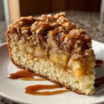 Apple Crumb Cake with Cinnamon Apple Drizzle