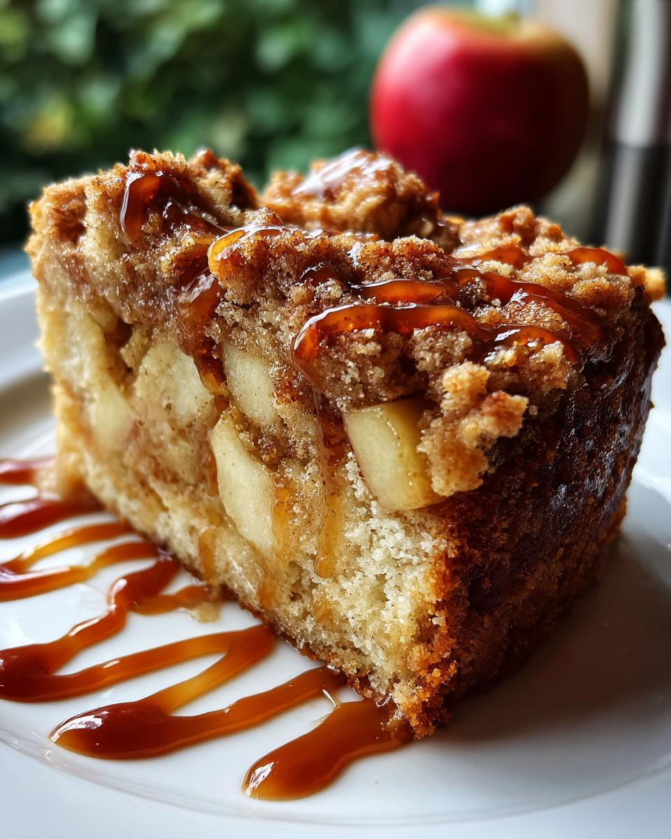 Apple Crumb Cake with Cinnamon Apple Drizzle - detail 2