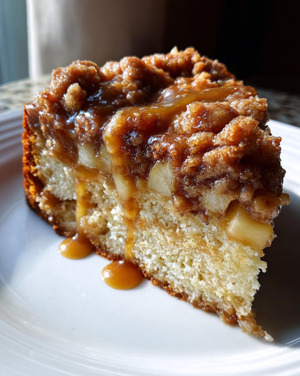 Apple Crumb Cake with Cinnamon Apple Drizzle - detail 3