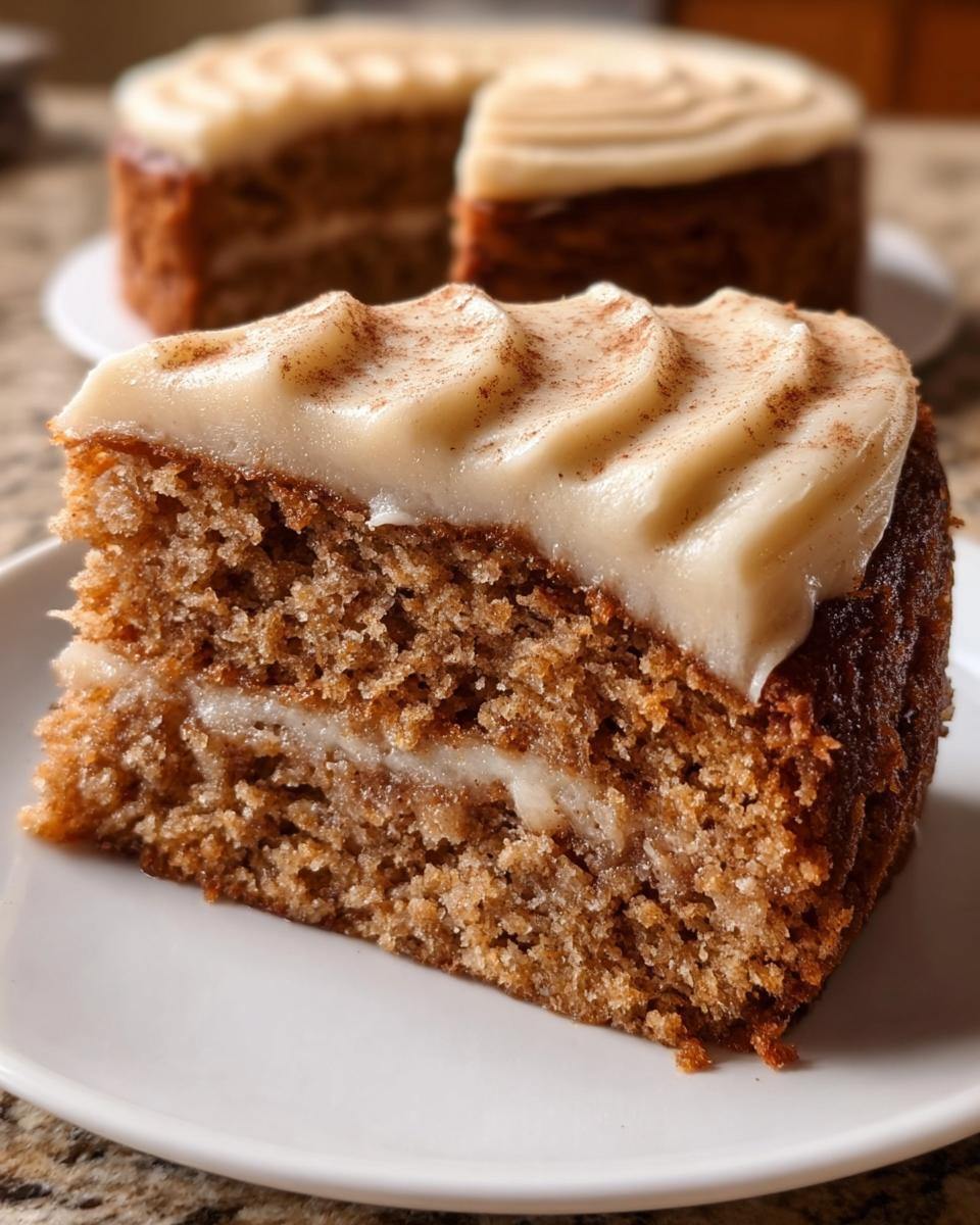 Applesauce Cake with Cinnamon Cream Cheese Frosting - detail 1