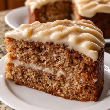 Applesauce Cake with Cinnamon Cream Cheese Frosting
