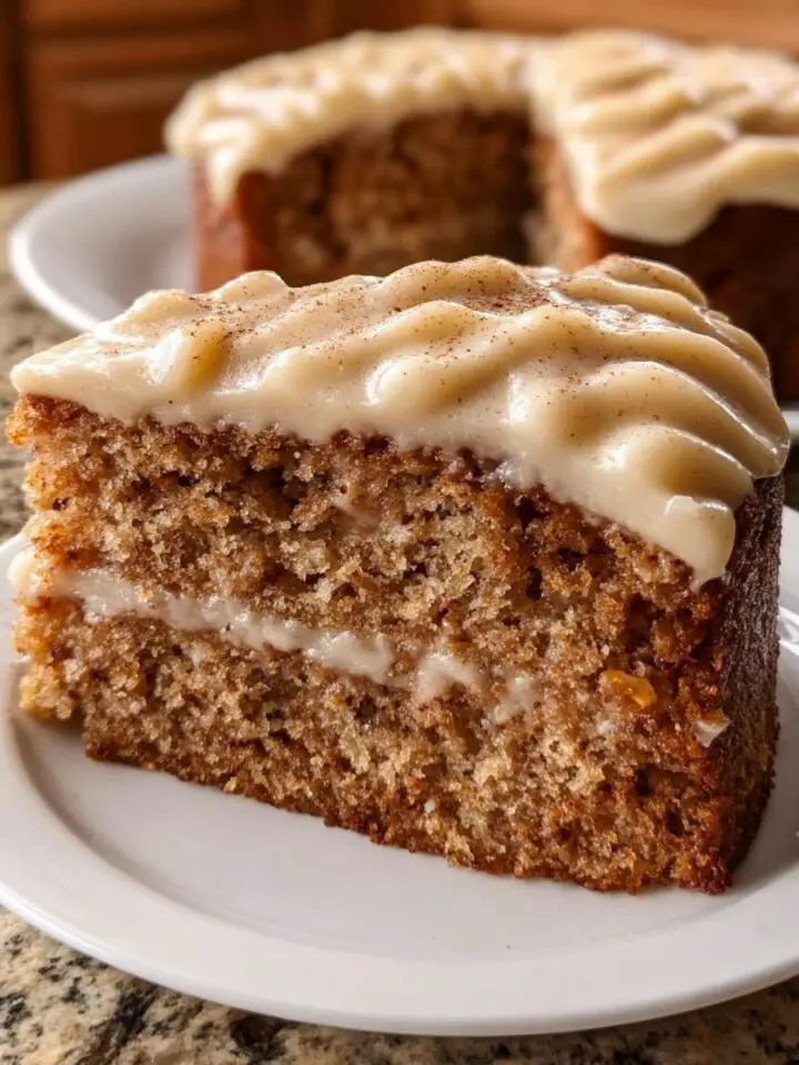 Applesauce Cake with Cinnamon Cream Cheese Frosting