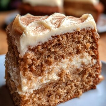 Applesauce Cake with Cinnamon Cream Cheese Frosting