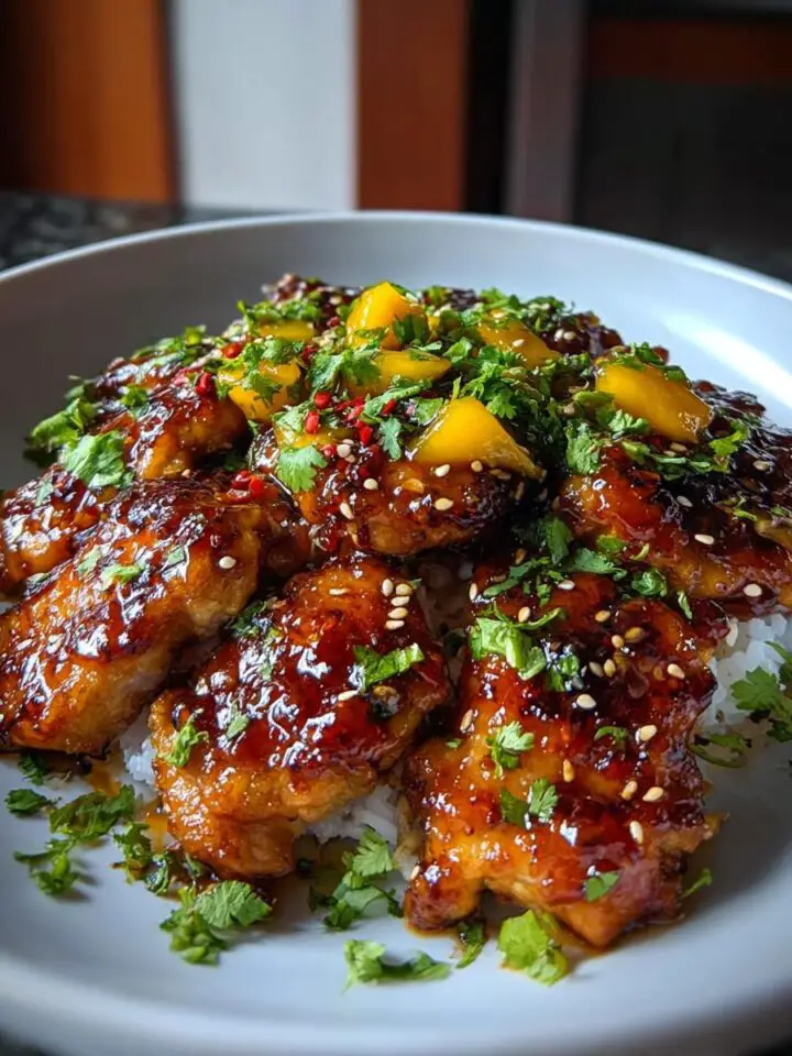 Asian Mango Glazed Chicken