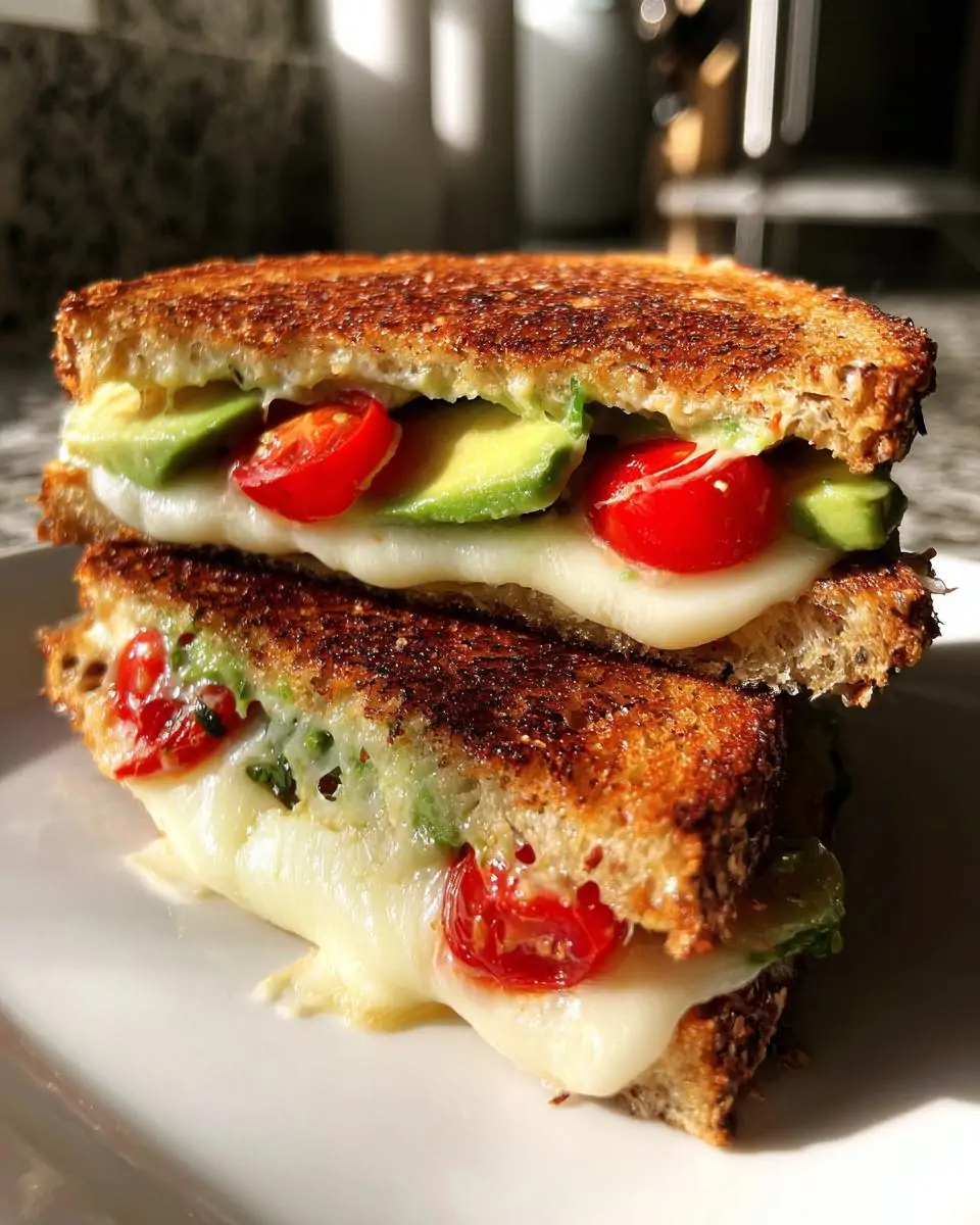 Avocado, Mozzarella, and Tomato Grilled Cheese - detail 1