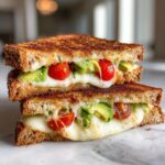 Avocado, Mozzarella, and Tomato Grilled Cheese