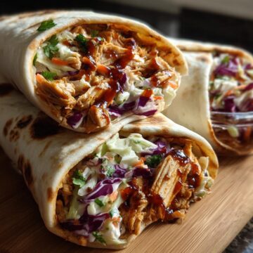 BBQ Chicken Coleslaw Wraps