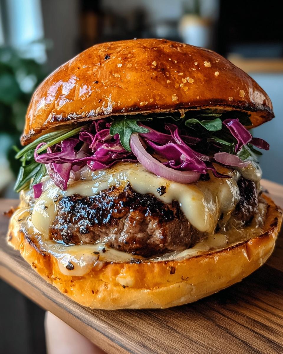 BLACK GARLIC TRUFFLE GOUDA OKTOBERFEST BURGER - detail 1