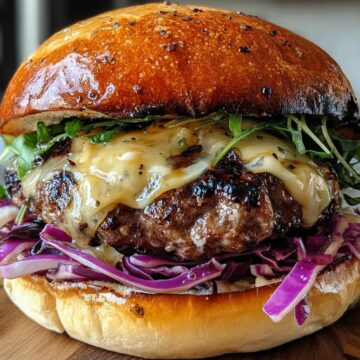 BLACK GARLIC TRUFFLE GOUDA OKTOBERFEST BURGER