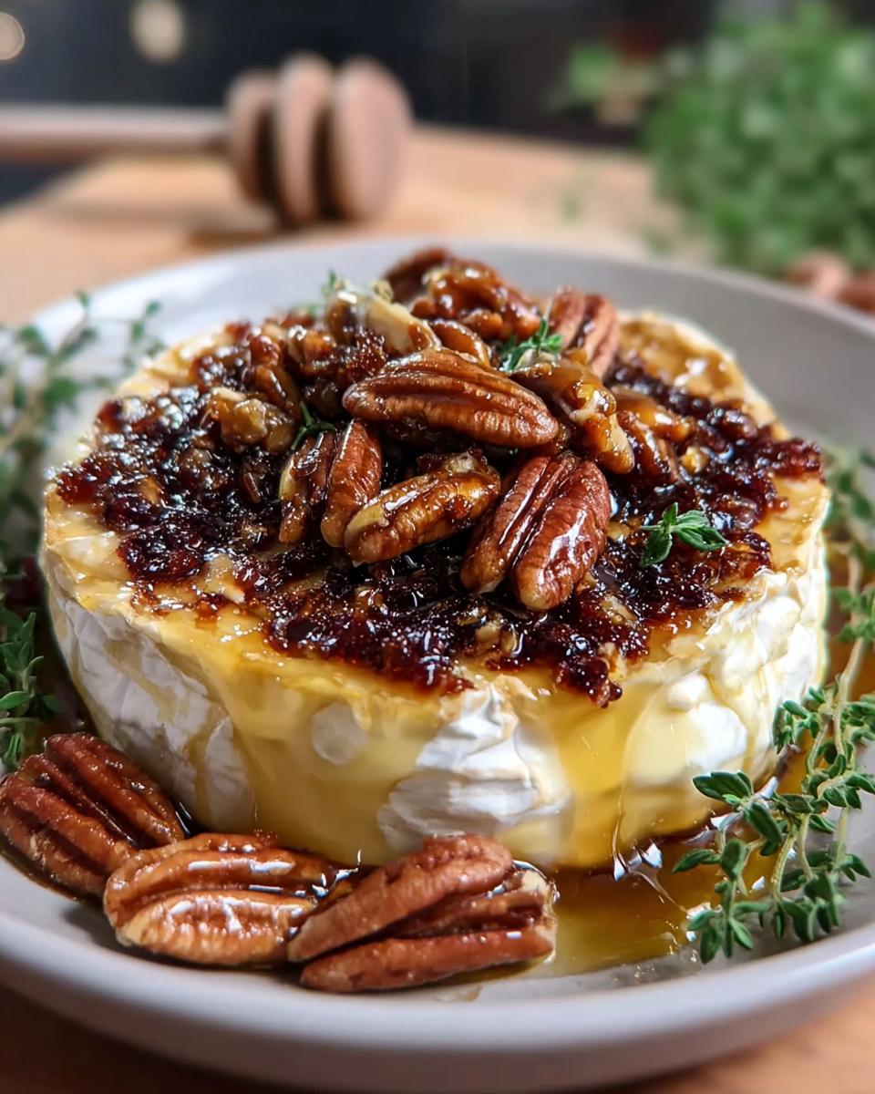 Baked Brie with Fig Jam and Pecans - detail 1