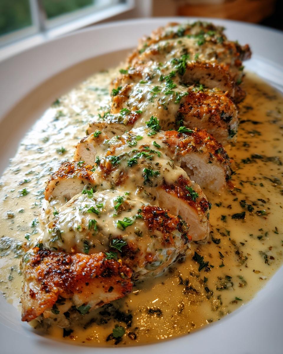 Baked Caesar Chicken with Creamy Parmesan Sauce - detail 1