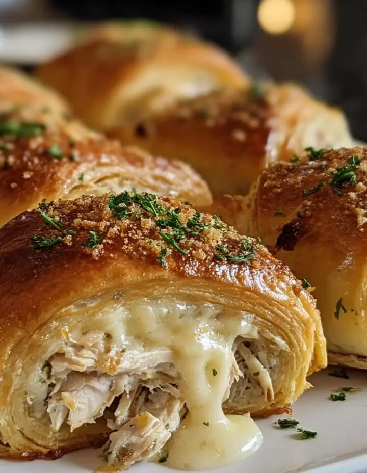 Baked Chicken Stuffed Crescent Rolls