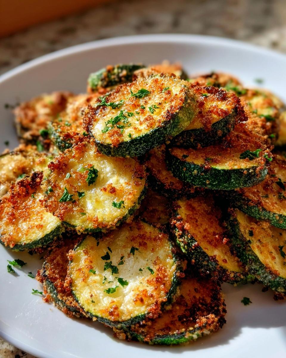Baked Parmesan Zucchini Chips - detail 2