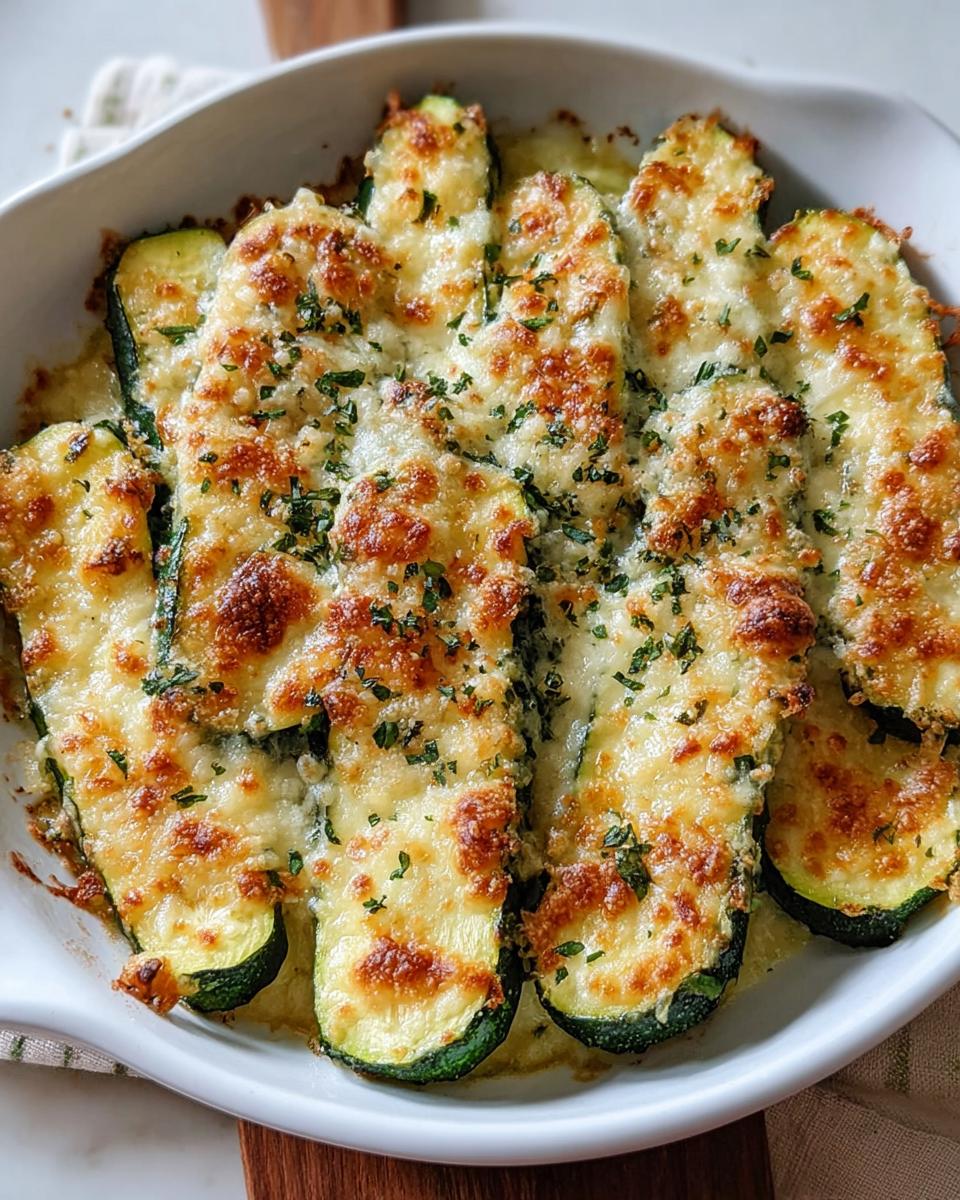 Baked Parmesan Zucchini Gratin - detail 1