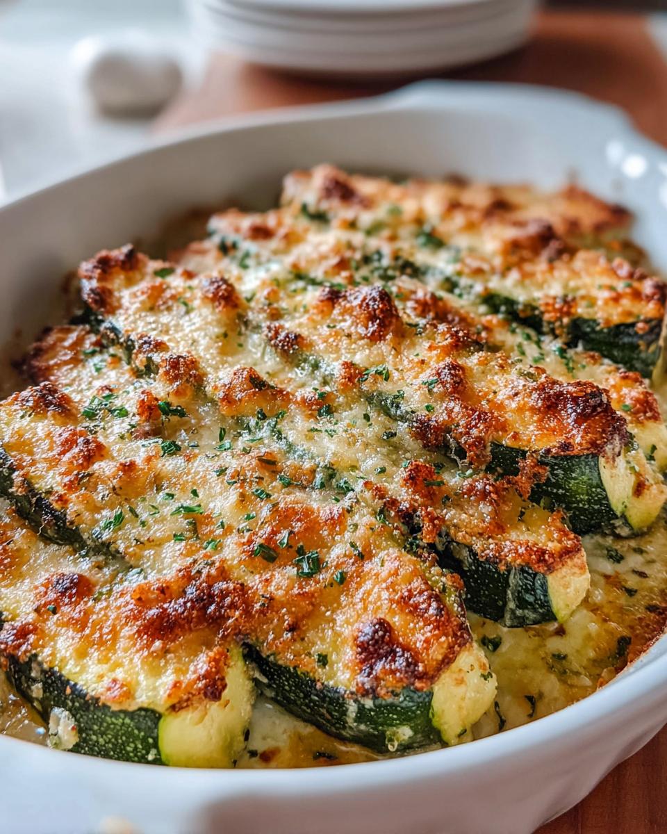 Baked Parmesan Zucchini Gratin - detail 2