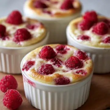 Baked Raspberry Cottage Cheese Cups