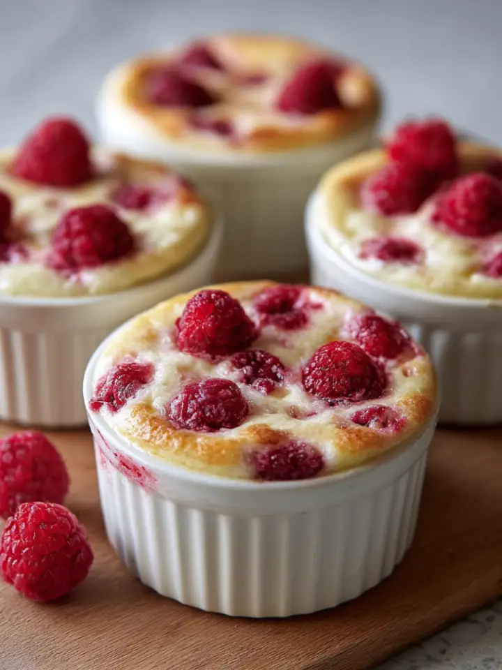 Baked Raspberry Cottage Cheese Cups