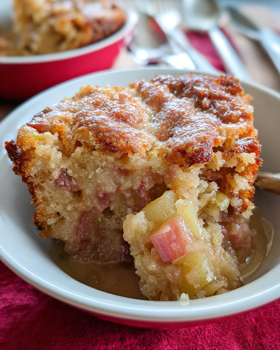 Baked Sticky Rhubarb Pudding - detail 1
