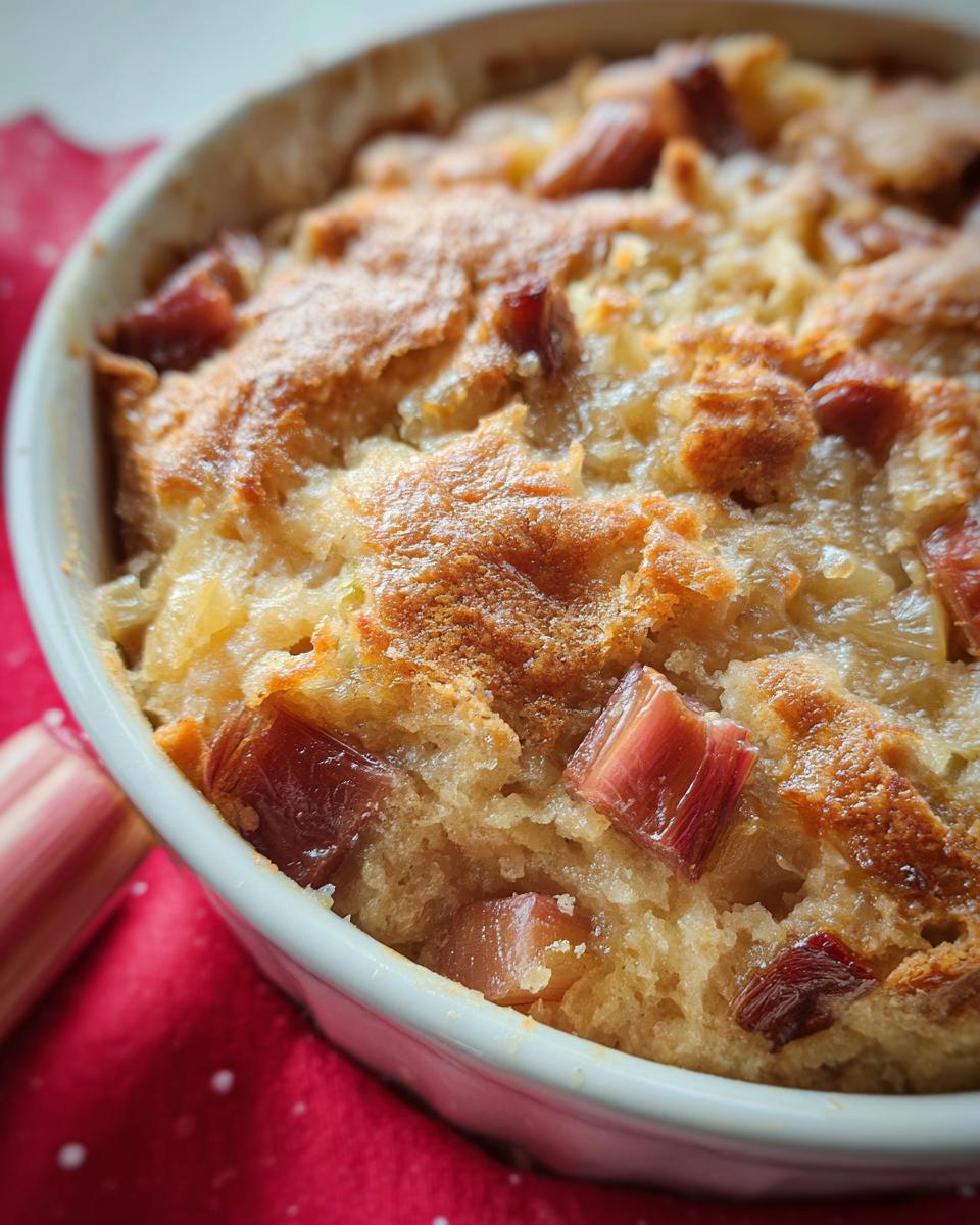 Baked Sticky Rhubarb Pudding - detail 2