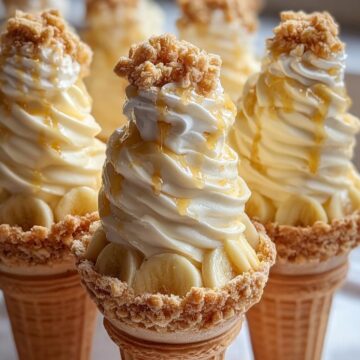 Banana Pudding Cheesecake Cones