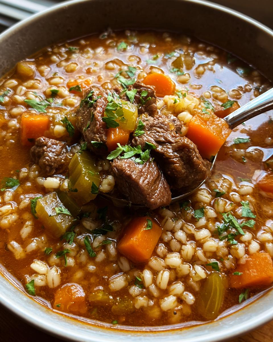 Beef Barley Soup - detail 2