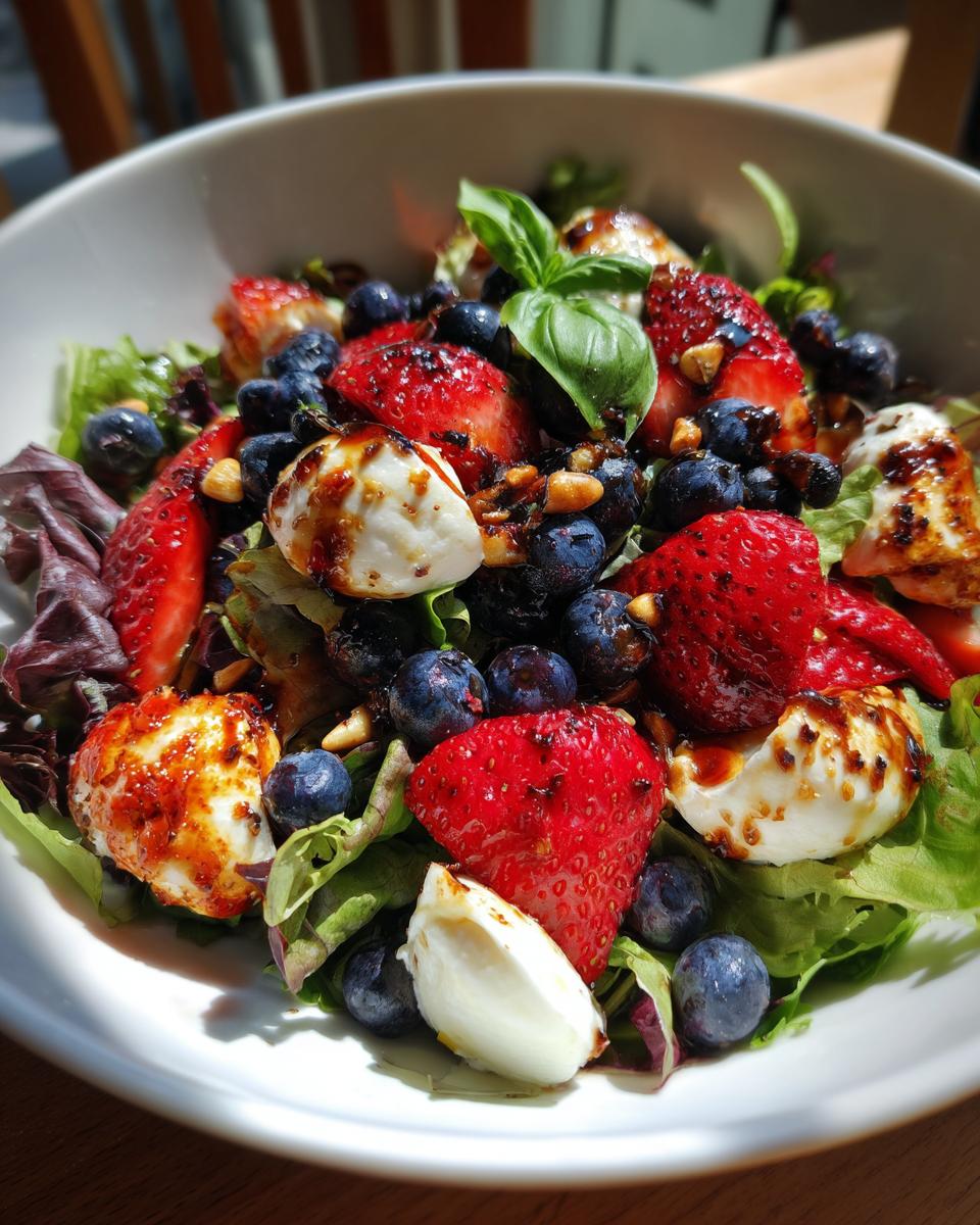 Berry Caprese Salad {4Th of July Salad} - detail 2