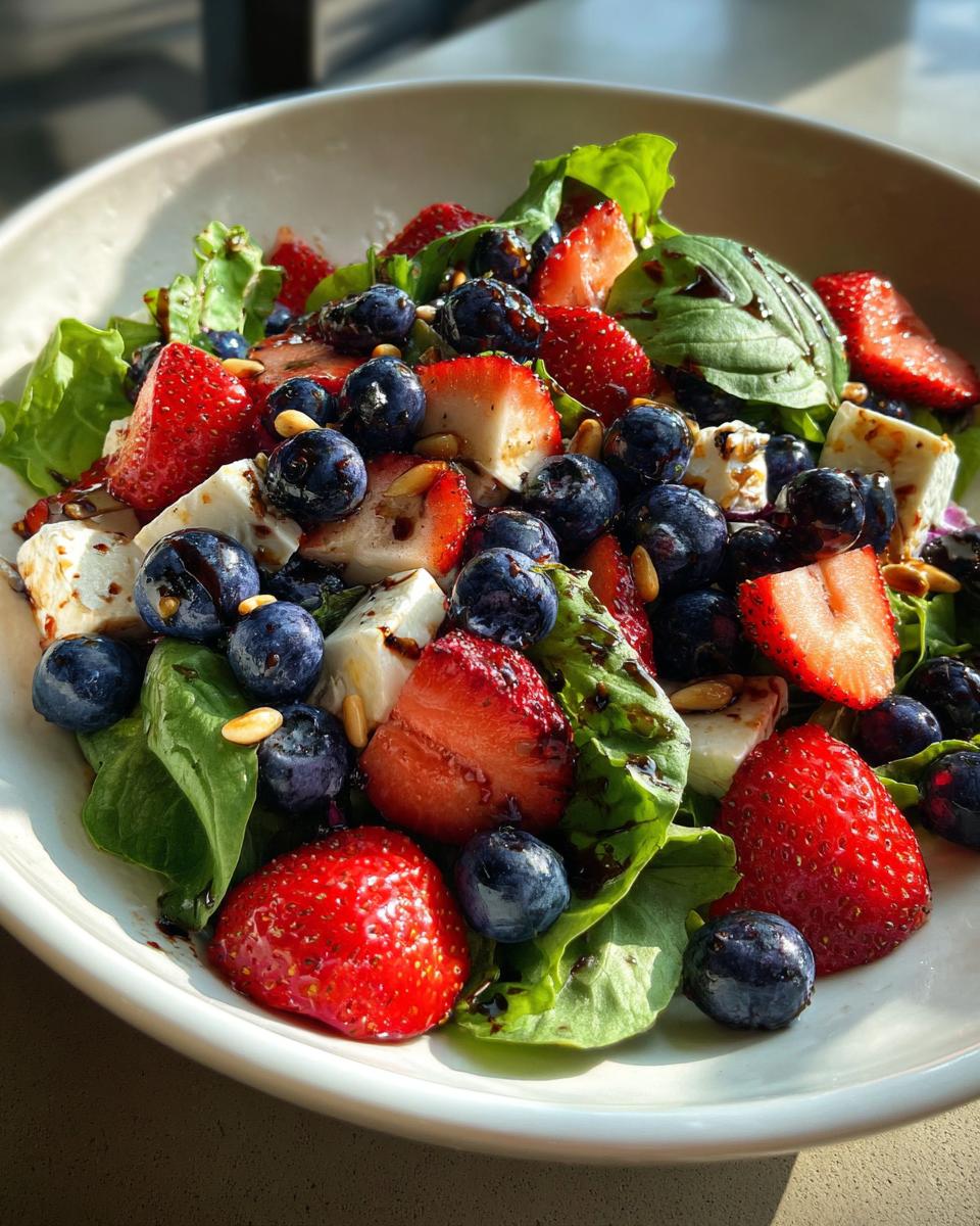 Berry Caprese Salad {4Th of July Salad} - detail 3