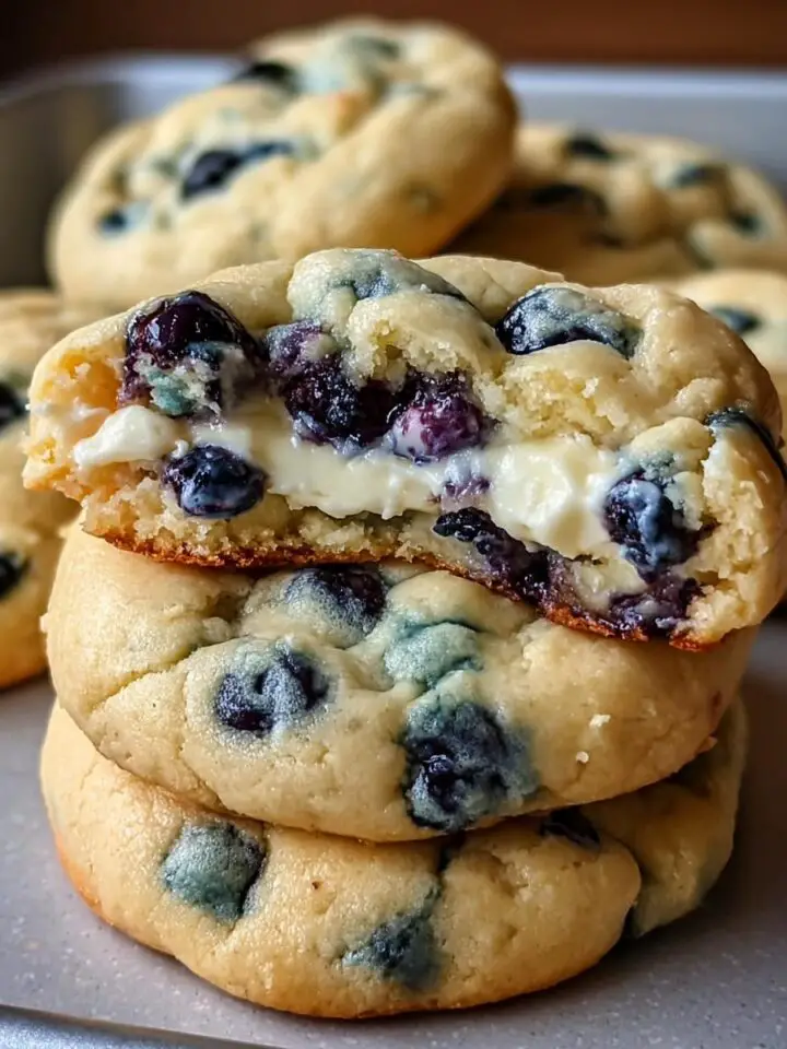 Blueberry Cheesecake Cookies 🧀