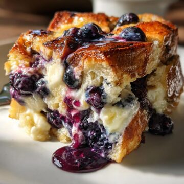 Blueberry Cream Cheese French Toast Casserole
