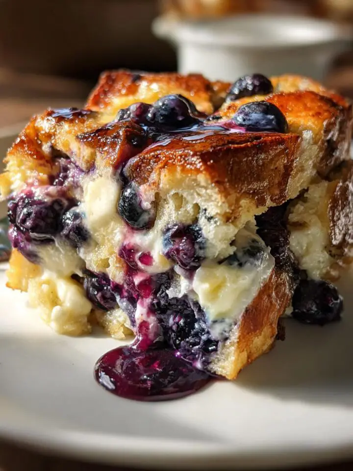 Blueberry Cream Cheese French Toast Casserole